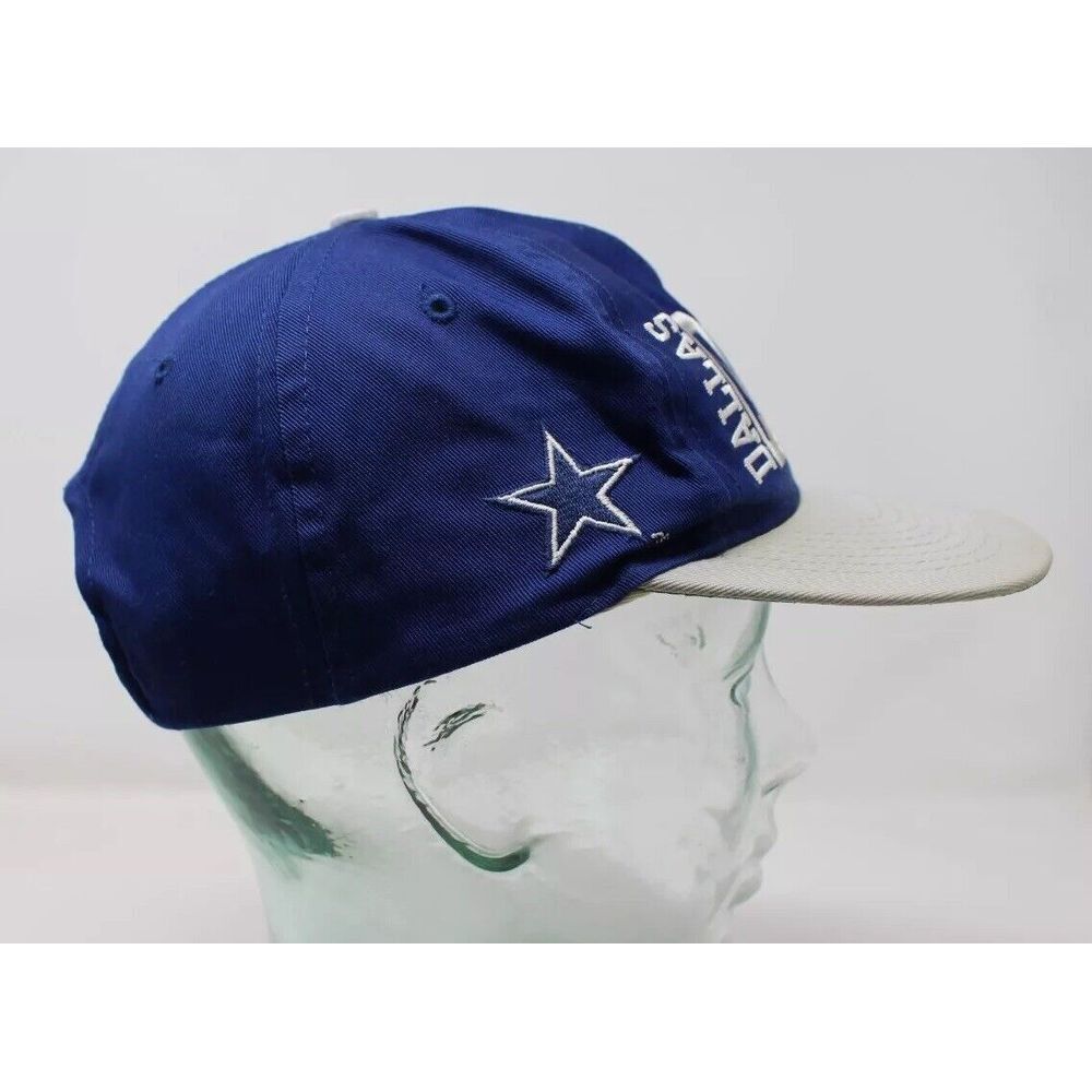 Dallas Cowboys Block Spellout Snapback‎ Hat Cap Blue Dome Vintage - Picture 4 of 6